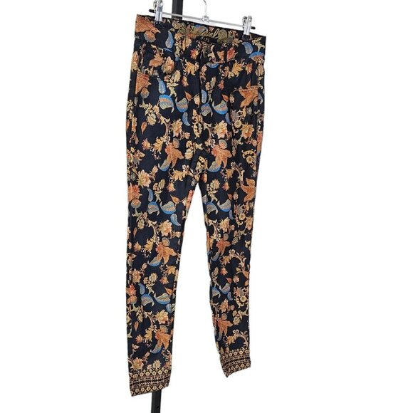Desigual  Womens Black Floral Print Trouser Jeans Size 38 US 4 Peony - Picture 9 of 9